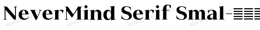 NeverMind Serif Smal字体转换